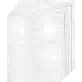 YOUNTHYE 10 PCS 5 Count Plastic Canvas Sheets, 21 x 13.1 Inch Large Hole Plastic Mesh Canvas for Acrylic Yarn, Embroidery Practice, Needlepoint, Crochet, DIY Crafts and Custom Cutting Projects