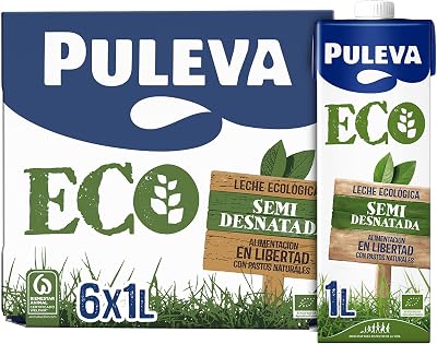 ECO - Leche Ecológica Semidesnatada BIO - Bienestar Animal - Brik UHT Pack 6 x 1L