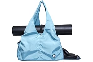 Uhawi Gym bag with yoga mat holder Gym Bag for Women yoga bag with Shoes Compartment and Wet Dry Storage Pockets with Adjustable yoga mat holder (blue)