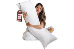 Utopia Bedding Full Body Pillow for Adults (White, 20 x 54 Inch), Long Pillow Insert for Sleeping, Ideal for Side Sleepers