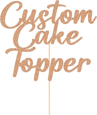 EDSG Personalised Cake Topper Happy Birthday Rose Gold 11 Colors