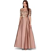 Adrianna Papell Womens Embellished Tafetta Dress
