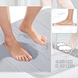 Yimobra Memory Foam U-Shaped Bath Mat 61x51cm Non-Slip Silver view 4