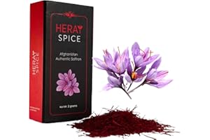 HERAY SPICE Heray Saffron, Premium Afghani Safron Threads (Super Negin Quality A+) Fresh Pure All Red Thread Azafron Spice for Bouillabaisse Risotto, Paella, Tea's, Glass Jar Packing (2 Grams Saffron)