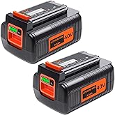 DTK 2 Packs Replacement for Black and Decker 40V 3600mAh Lithium Battery LBX2040 LBX36 LBXR36 LBXR2036 LST540 LST136W