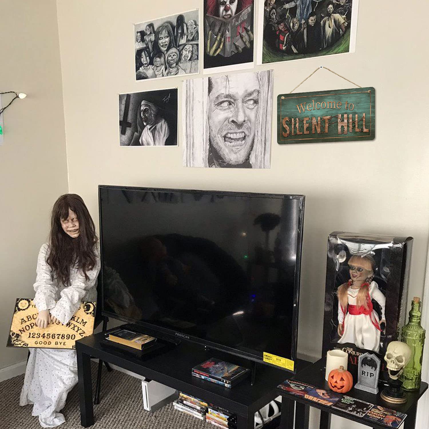 Silent Hill Schild 30x15cm - Horror Film Blechschild Für Halloween Deko