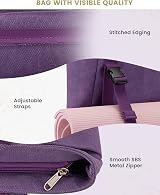 Gonex Yoga Mat Bag Canvas Tote with Pockets Multi Pockets Women Men view 4