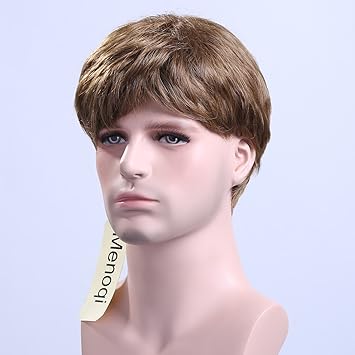 Buy Brown 5i Short Straight Brown Men Wigs Handsome Hair Wigs