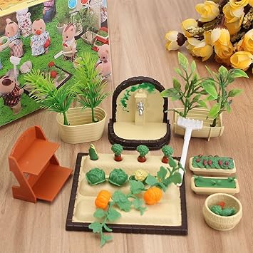 Leoie Miniatures Gardening Vegetable Food Furniture Sets for Doll House Accessories Kids Toys Christmas
