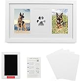Green Pollywog Paw Print & Nose Print Kit with No-Mess Ink Pad | White | Pet Memorial Picture Display | Dog & Cat Keepsake Gift
