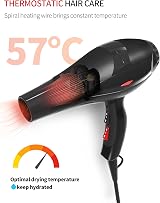 GRT PRO Professional Hair Dryer 3500W Ionic AC Motor 2 Speed 3 Heat view 3