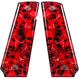 Custom 1911 A1 Full Size RIP Red SPD Acrylic Ambidextrous Grips- Compatible with Kimber, Colt, Taurus and Sig