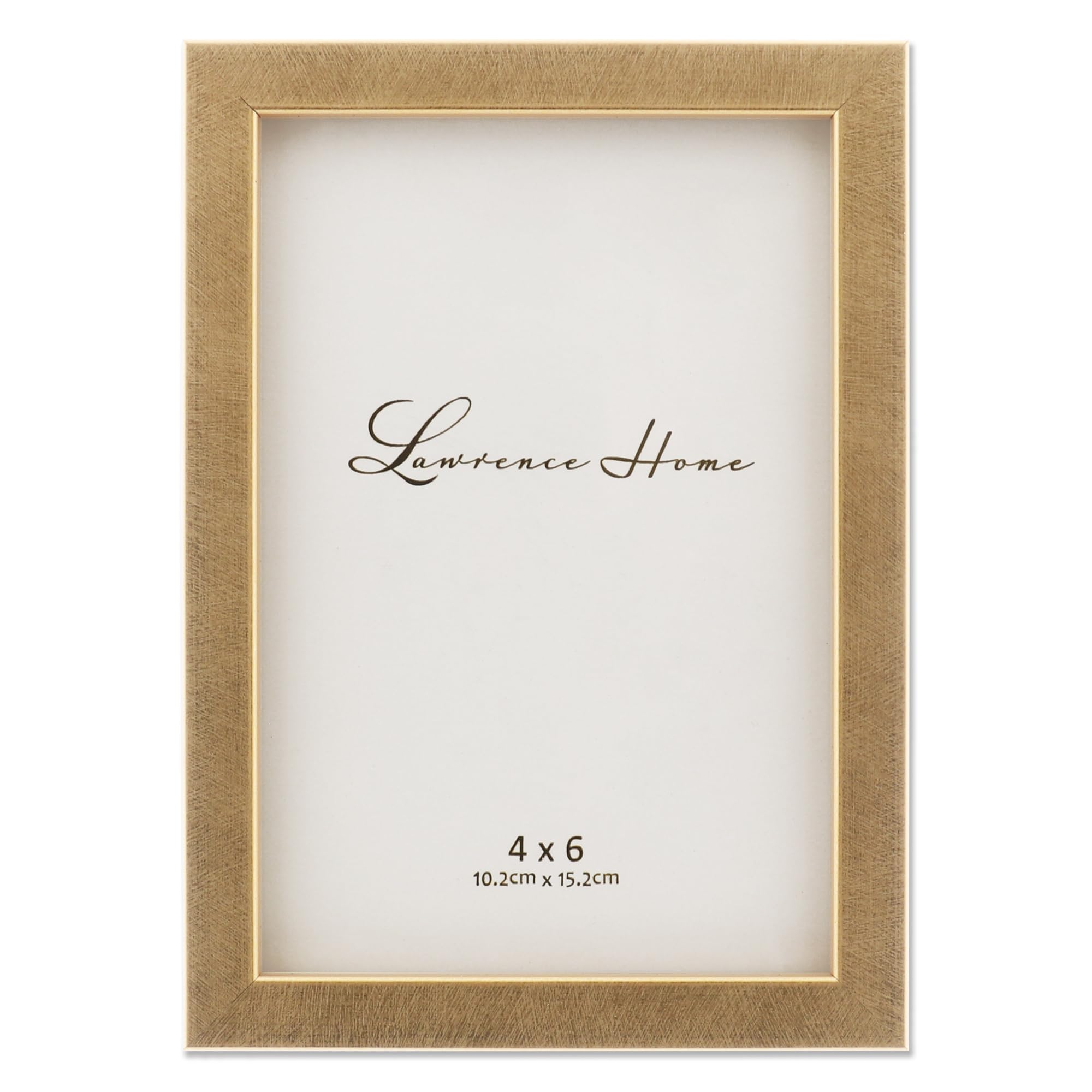 Lawrence Frames 708046 Galvanized Expressions 4x6 Chloe Contemporary Gold Picture Frame