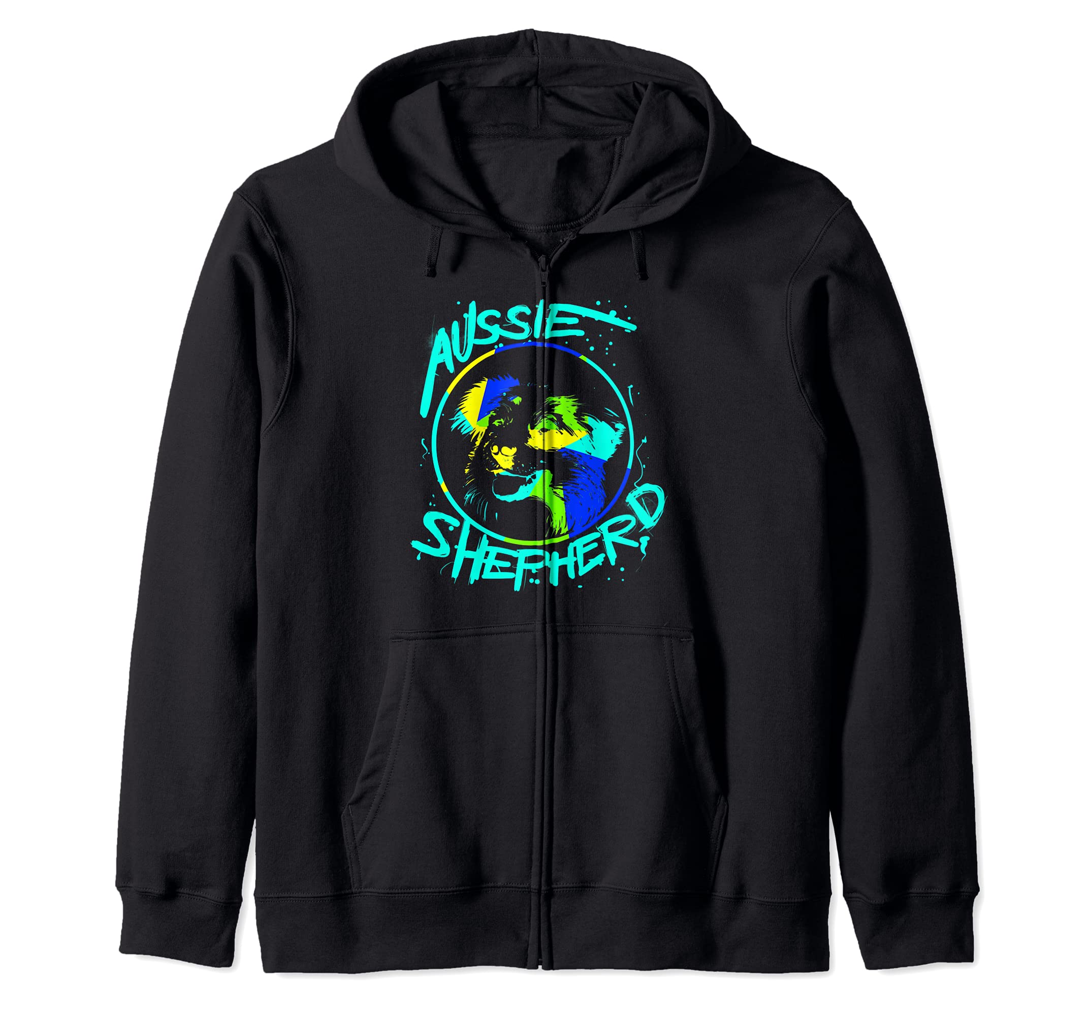 Australian Shepard Dog Gift Zip Hoodie