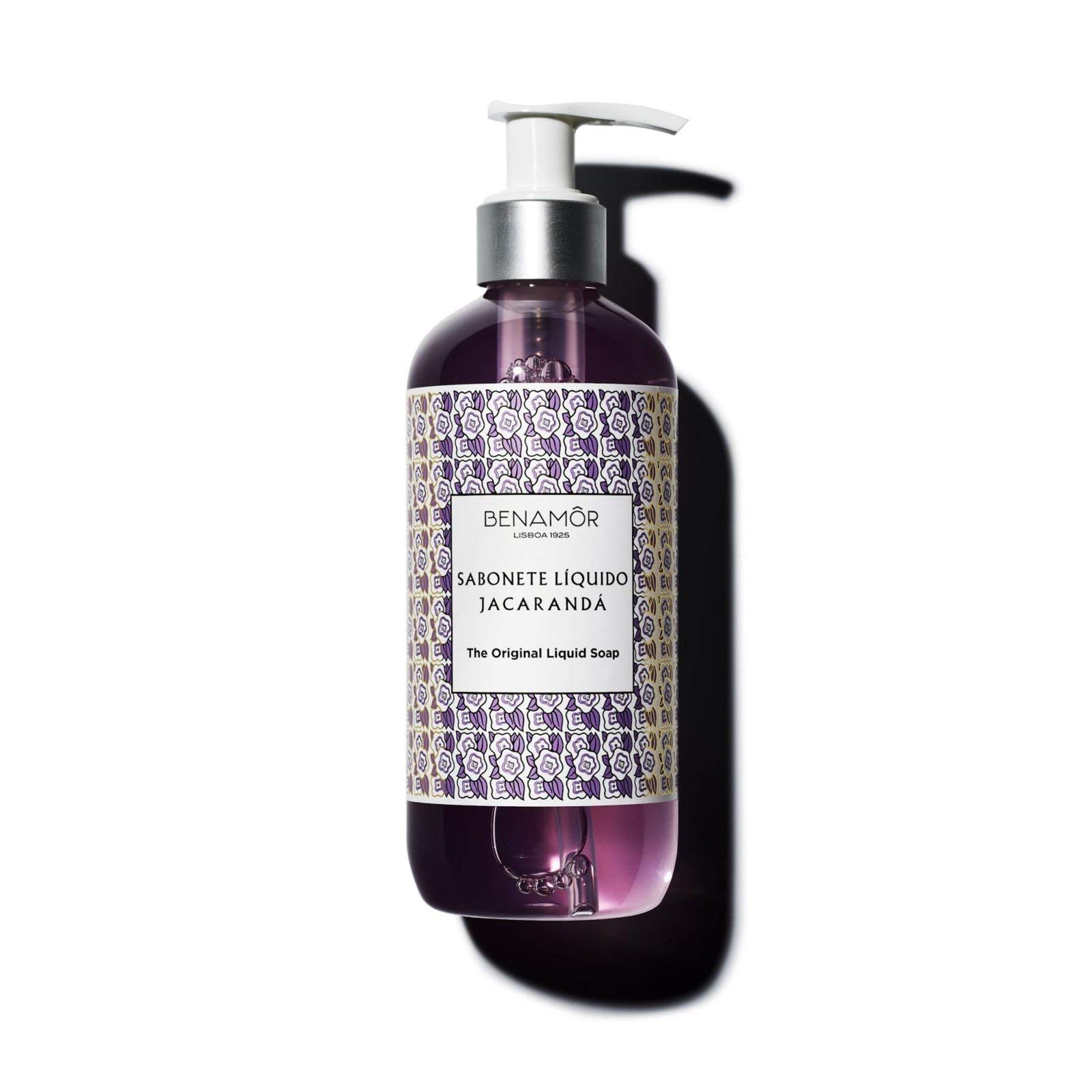 Benamôr Jacarandá Liquid Soap with Aloe Vera - Moisturising, Softening Hand Wash - Delicate Floral Scent, Paraben Free, Vegan - 300 ml Bottle