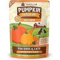 Weruva Pumpkin Patch Up!, Pumpkin Puree Pet Food Supplement for Dogs & Cats, 2.80oz Pouch (Pack of 12)