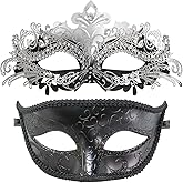 Coddsmz Couple Masquerade Mask Set - Venetian & Mardi Gras Mask for Women & Men