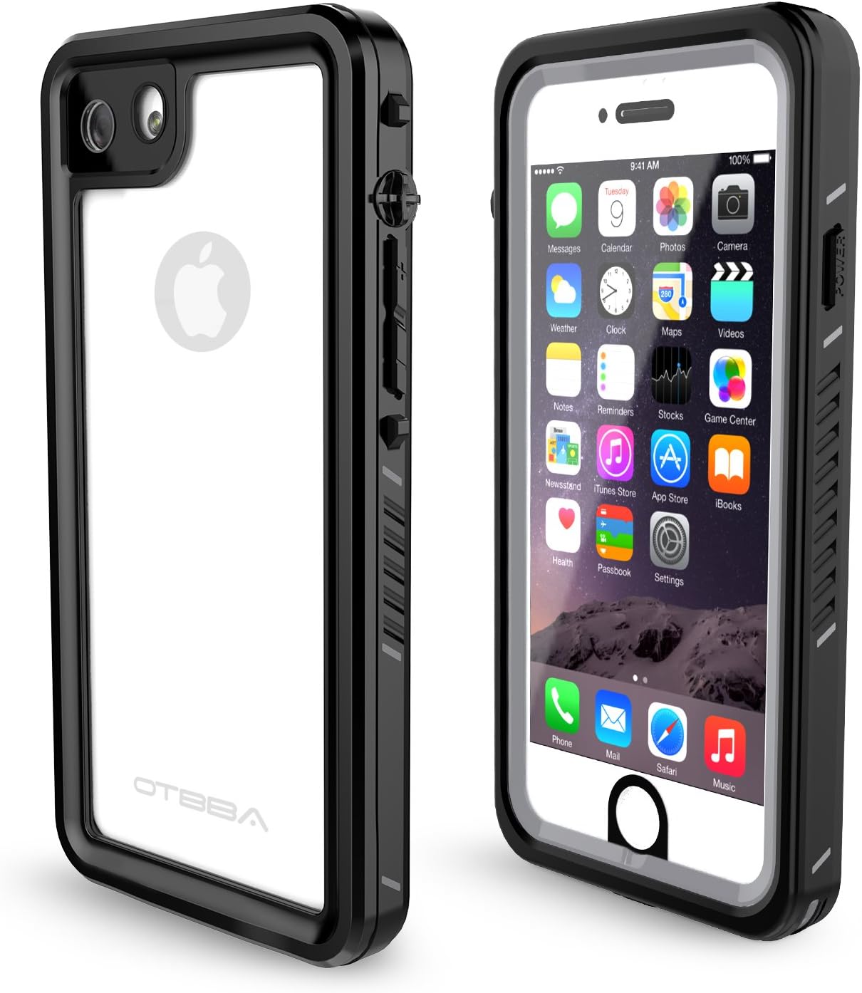 OTBBA iPhone 7/8 Waterproof Case,IP68 Certified Waterproof Shockproof Snowproof Dirtproof Full Body Protective Underwater Case for iPhone 7/8