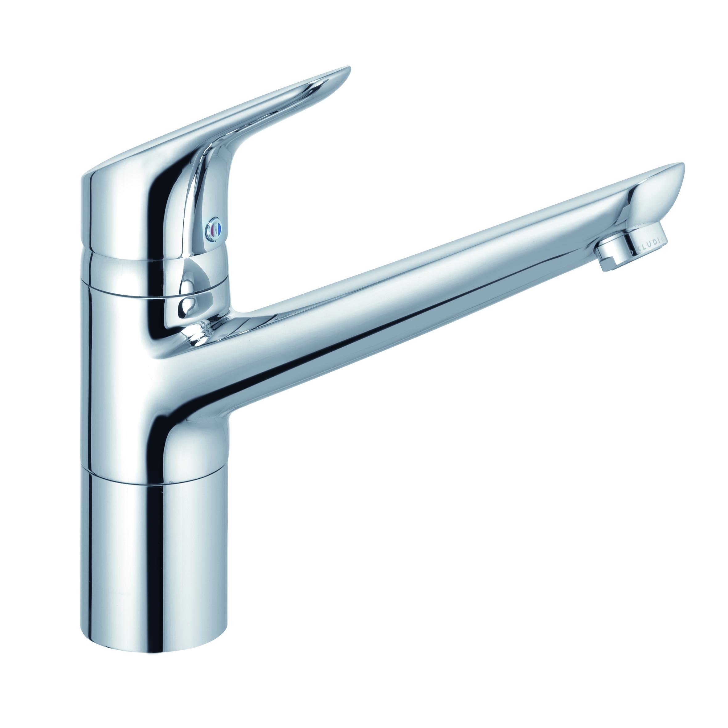 Kludi Kitchen Sink tap with The Fixed spout Made of Chrome Objekta DN 15 32 574 05 75, Grey