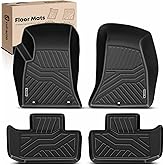 YHTAUTO Automotive All Weather Floor Mats Compatible with Dodge Challenger 2011-2023 RWD Car Mats Custom Fit TPE Floor Liners Front & Back Seat, Black, Set of 4