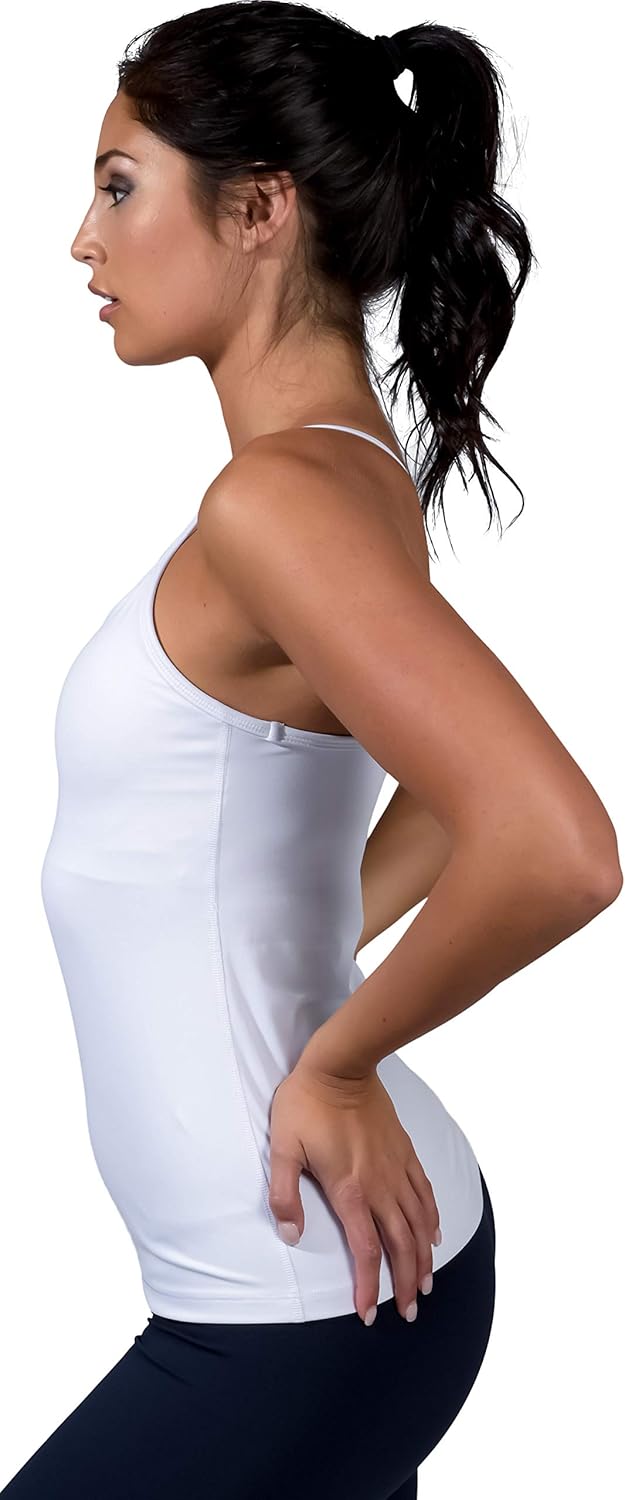 Yogalicious Ultra Soft Lightweight Camisole Tank Top with Built-in Support Bra at  Women’s Clothing store