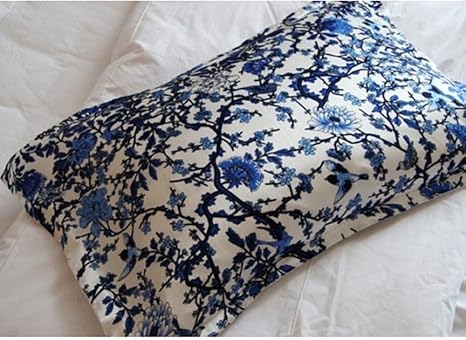 Silk Oxford Pillowcase Floral Printed Pillow Cover Envelope Back