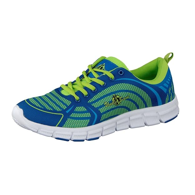 Uncle Sam Herren Seamless Leichtlaufschuhe Sneaker Joggingschuhe in Blau/Grün