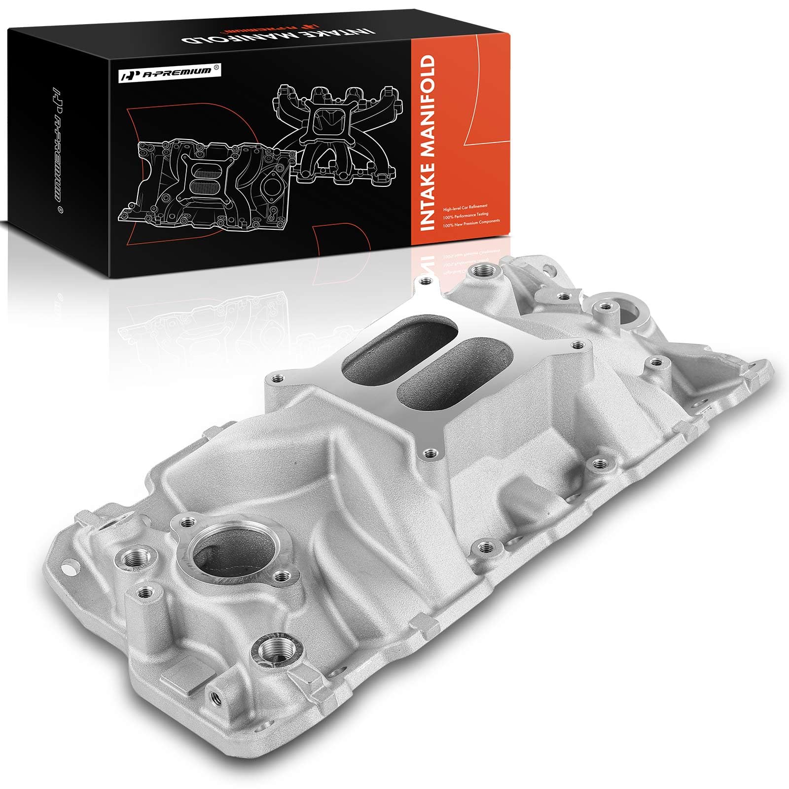 Photo 1 of A-Premium Engine Aluminum Dual Plane Intake Manifold Compatible with Chevy V8 305 327 350 383 SBC - Chevy, GMC & More Vehicles - (65-86) - C/K, Corvette, Impala, G30 & More, Idle-5500
