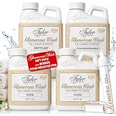 Kinara Tyler Glamorous Wash Liquid Laundry Detergent Gift Pack - Kinara Stain Remover Pen, For Washing Clothes, Linen, Lingerie, Expensive Fabric, Sheets - Pack of 4-4 fl oz each