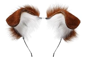Kidukso Cute Furry Animal Folded Ears Headdress Adult Anime Cosplay Headpiece Spotted Hairband
