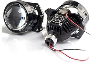 HDYEGIOU 3.0 Inch Bi Projector Lens,Universal Projector Lens for Car Retrofit,Focus Beam with Sharp Cut Off Line,Hi/Lo Beam