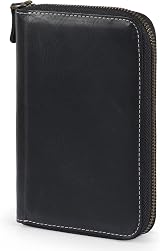 LONDO Genuine Leather Padfolio with Pencil Holder Black Notepad ZIP view 8