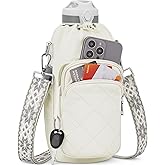 SYTRAH Water Bottle Bag Crossbody，Insulated Water Bottle Purse Crossbody Water Bottle Holder with Strap 40 oz