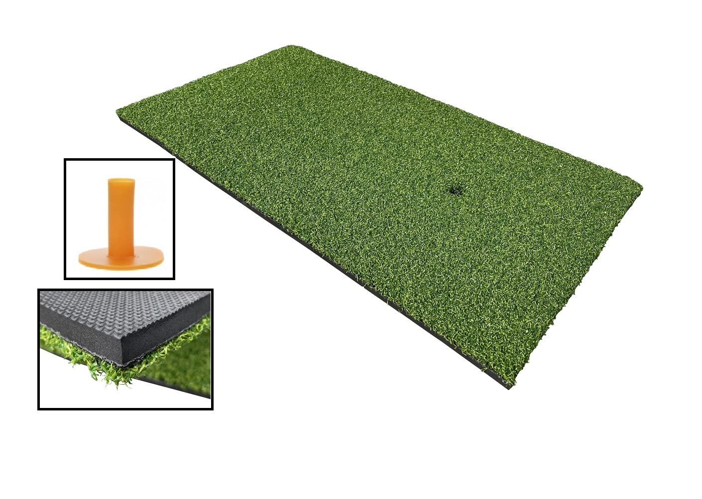 LL-Golf® Golf driving Range mat 60x30 cm/practice/exercise/fairway mat/mat with rubber tee