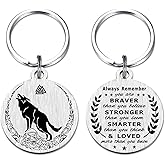 Richesele Viking Gifts for Women Men - Norse Mythology Gifts - Vegvisir, Odin, Fenrir, Tree of Life, Valknut Viking Keychain