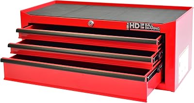 Hilka G301C3BBS Durable 3-Drawer Tool Chest Red with Key Lock