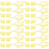 BOUBONI 10/20/30/40 Pack Star Sunglasses Rimless Transparent Pentagram Shaped Sunglasses Bulk Party Favor Glasses for Women (20, Yellow)