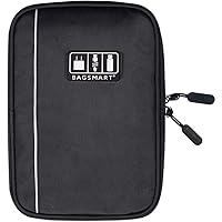 BAGSMART Travel Cable Organizer Electronic Accessories Case (Black-2)