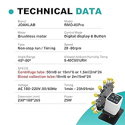 JOANLAB Digital Lab Rotary Rotating Mixer Tube