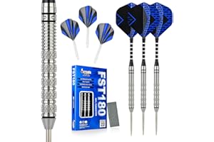 Formula Sports 90% Tungsten Darts Set 21g/22g/23g/24g, Professional Steel Tip Darts Set with Aluminum Shafts, Tungsten Barrel