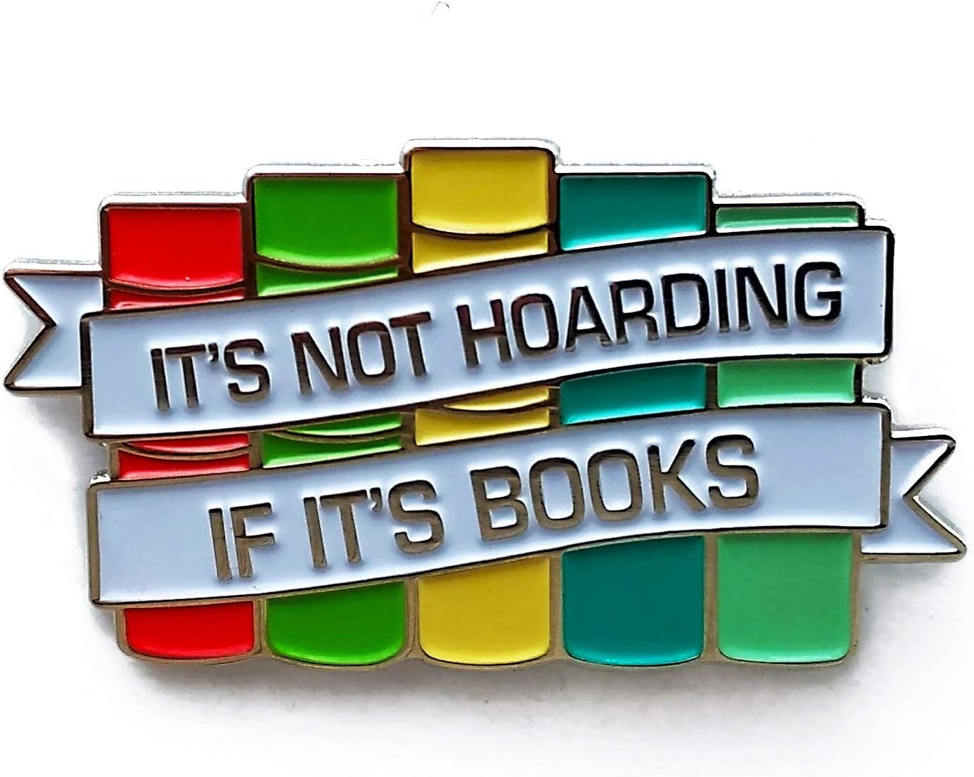 book enamel pin its not hoarding if its books reading lapel pin funny pin enamel pins gifts for readers