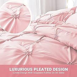 JOLLYVOGUE Pink Twin Size Comforter Sets 5