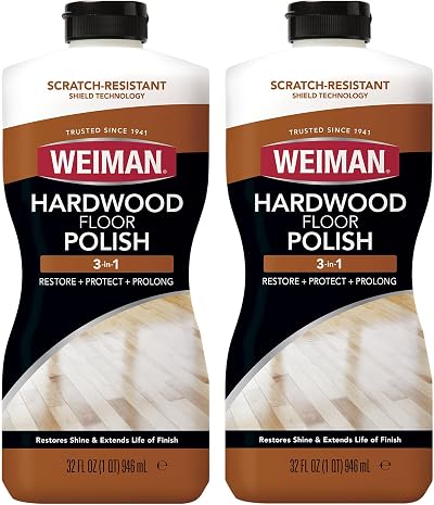 Weiman Wood Floor Polish & Restorer 32 oz Pack of 2 High-Traffic Hardwood Floors