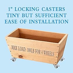 JGJC 1" Low Profile Casters 8 Pack, Soft Rubber