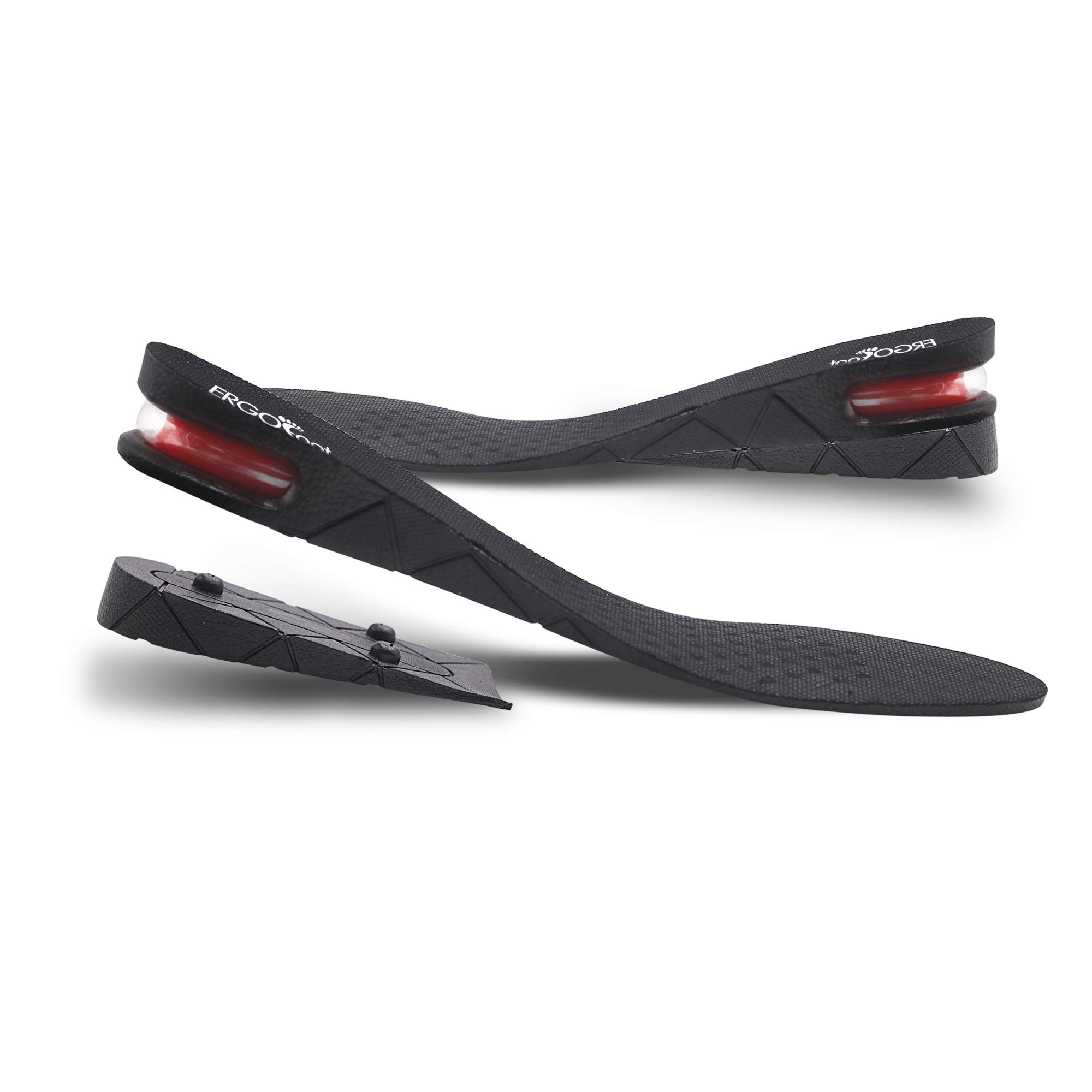 Photo 1 of ERGOfoot Height Increase Insoles for Men Women, 2-Layer Adjustable Invisible Shoe Lifts & Height Boosters, Fits Dress Shoes & Casual Footwear - Height Increase Soles & Inserts
