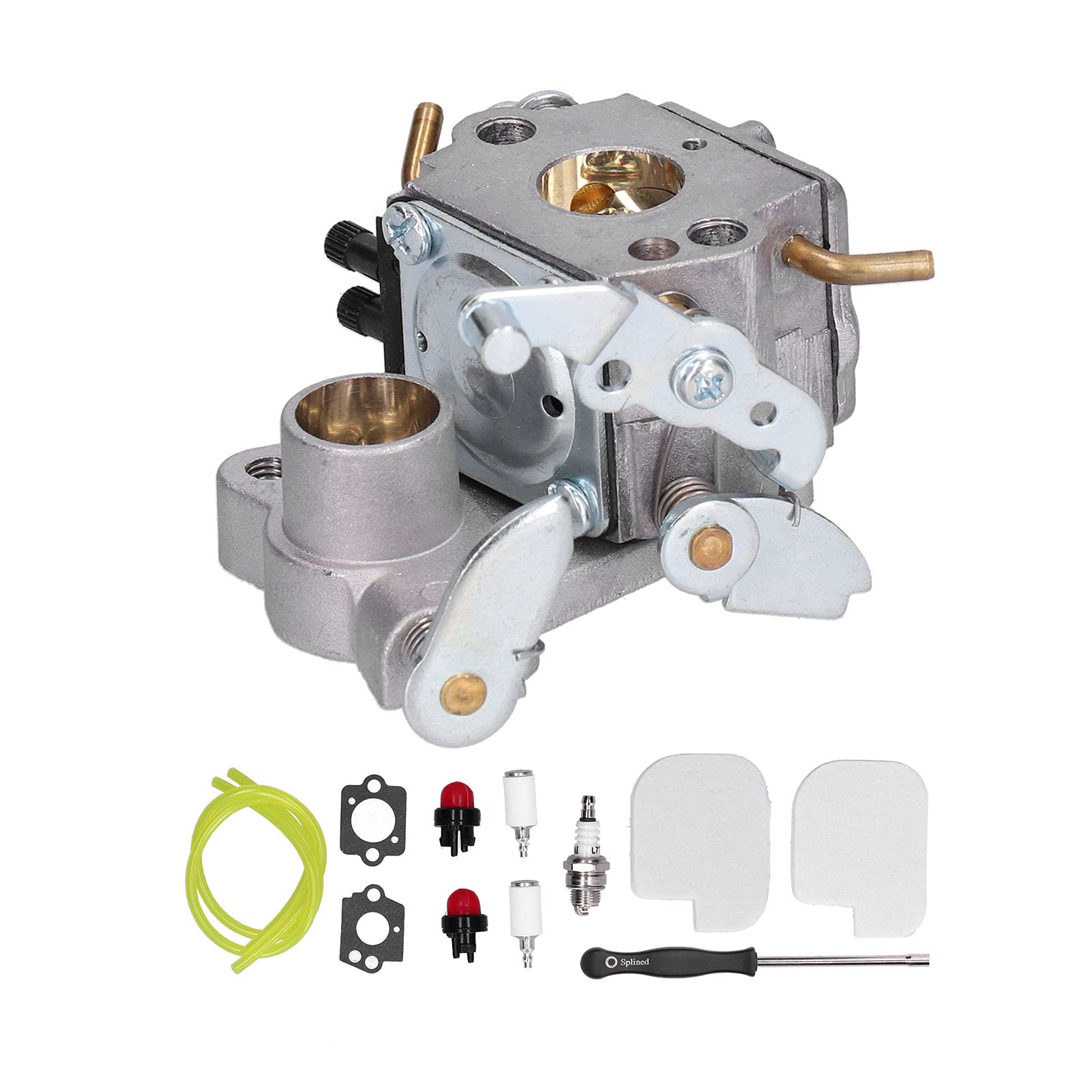 Carburetor Kit, Carburetor Carb Air Filter Primer Bulb Kit with Sparking Plug 54500 70601 545040701 for ZAMA C1M‑W26 C1M‑W26C Accessory