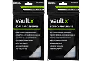Vault X Trading Card Penny Sleeves, Soft, High Clarity, Inner Sleeves, Collectible Card Games, Sports, TCG (400 Pack)