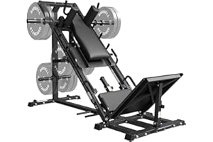 GMWD Leg Press Hack Squat Machine Combo, Leg Exercise Machine with Linear Bearing, 45-Degree Lower Body Special with Weight Storage for Quads, Hamstring, Glutes, Calves, Home Gym Leg Day Equipment