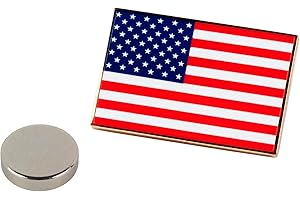 HIGH STREET CO American Flag Pin for Suit, Double Magnets for Ease and Safe Attachment, Quality Lapel Pin Collection, Show Your Pride!