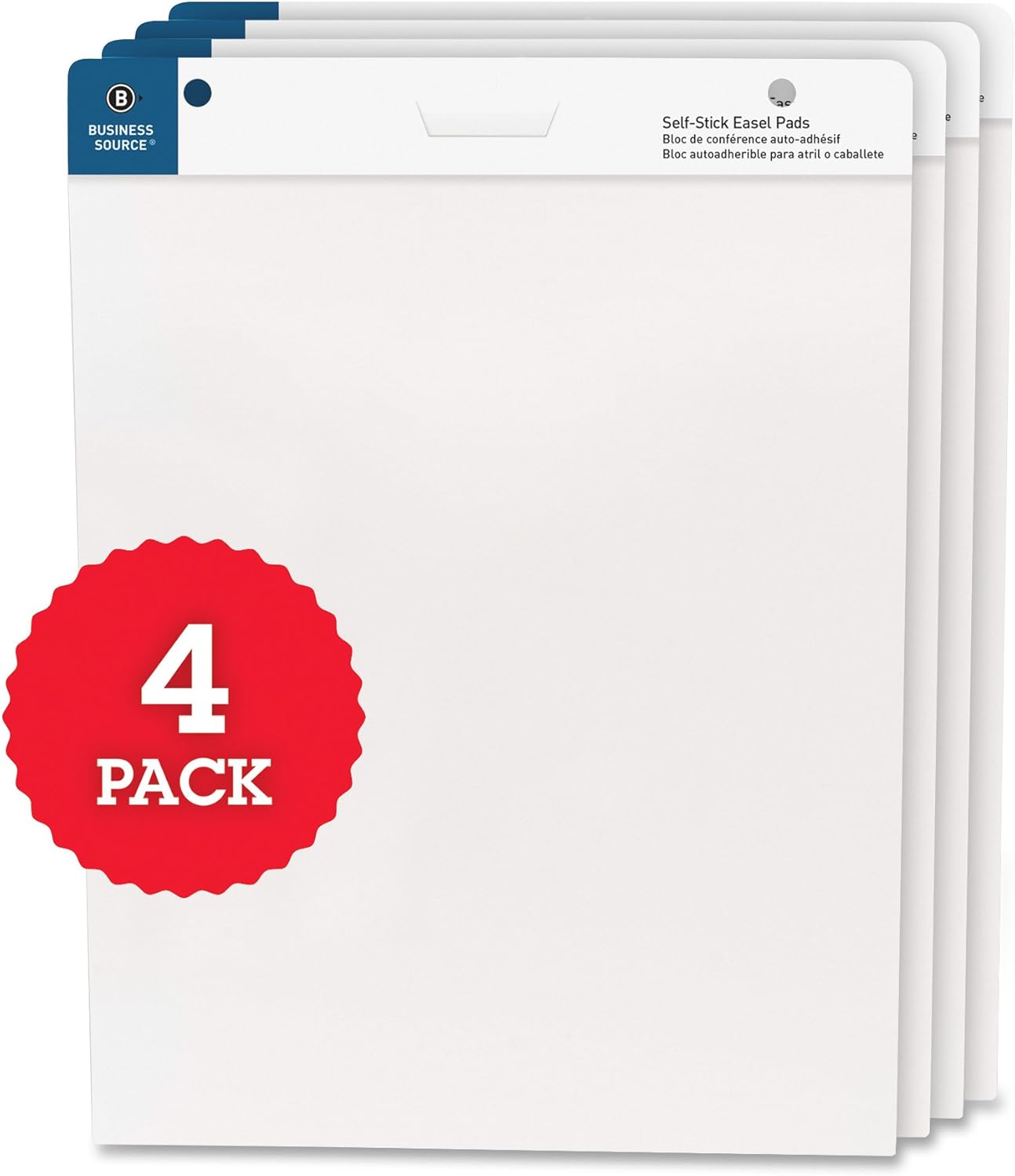 Business Source 25"x30" Self-Stick Easel Pads, 4/Pack (38592) : Easel Pads : Office Products
